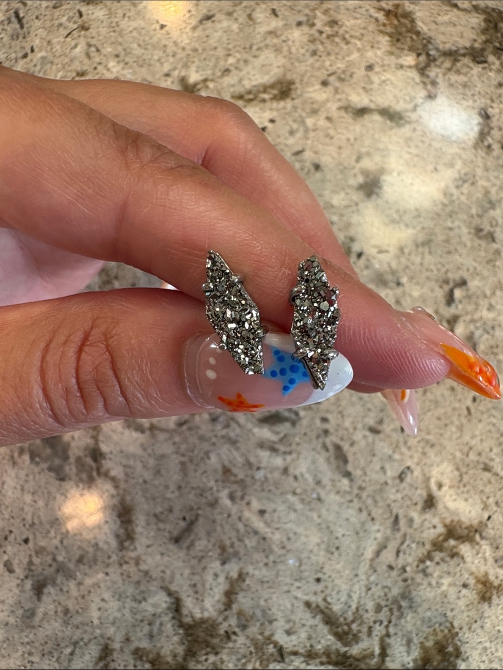 Silver Drusy Kendra Scott Stud Earrings